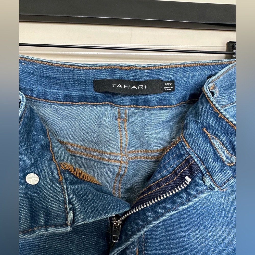 High Rise Skinny Dark Blue Jeans - Size 27 - Picture 2 of 3